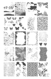 Grunge Series – Chic (CjS-201) - Clear Jelly Stamping Plate